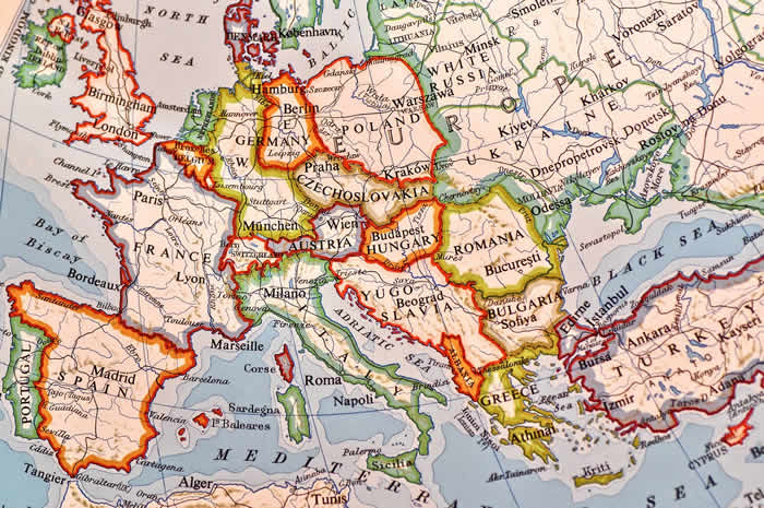 carte voyager en europe dans les capitales