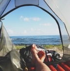Faire du camping sur la tranche mer